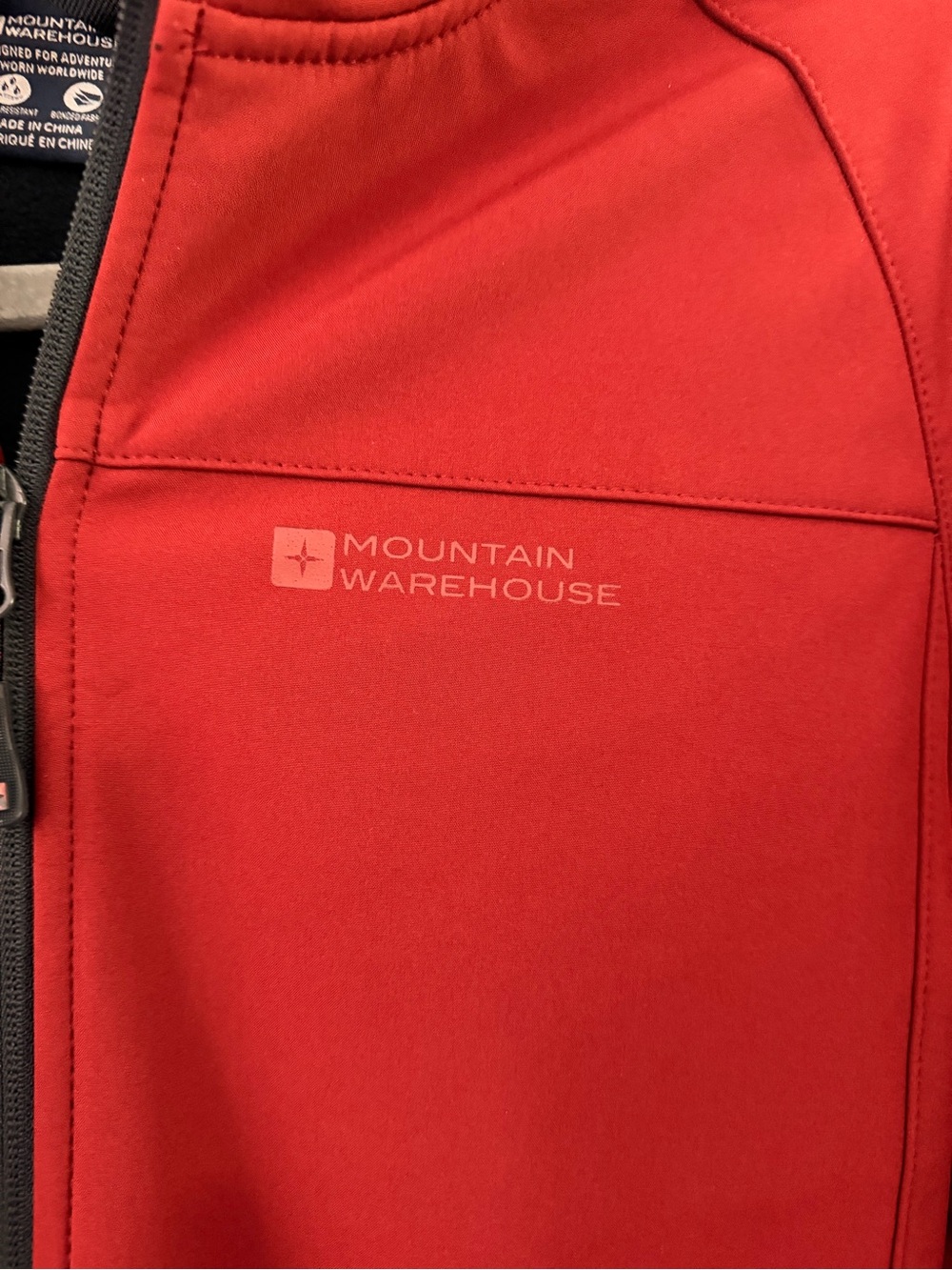 Red Softshell Jacket with Hood - Picture 4 of 7